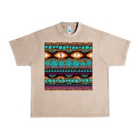 French Oak aztec turquoise gemstone seamless pattern Urban Heavy Tee - HRA Design Shop