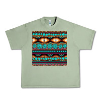Oil Green aztec turquoise gemstone seamless pattern Urban Heavy Tee - HRA Design Shop