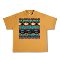 Peanut Butter aztec turquoise gemstone seamless pattern Urban Heavy Tee - HRA Design Shop