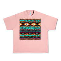 Salmon aztec turquoise gemstone seamless pattern Urban Heavy Tee - HRA Design Shop