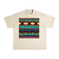 Sandshell aztec turquoise gemstone seamless pattern Urban Heavy Tee - HRA Design Shop
