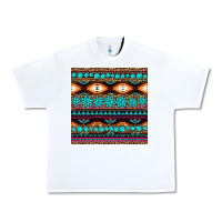 White aztec turquoise gemstone seamless pattern Urban Heavy Tee - HRA Design Shop