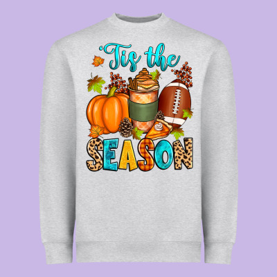 'tis The Season American  Football Heavyweight Sweatshirt Designed By Zillion Design Studio