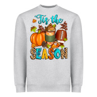 Heather Grey 'tis the season american  football Heavyweight Sweatshirt - Zillion Design Studio