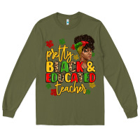 Army Green pretty black and educated teacher Long Sleeve Tee - Artiststas