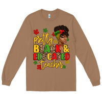 Toasted Coconut pretty black and educated teacher Long Sleeve Tee - Artiststas