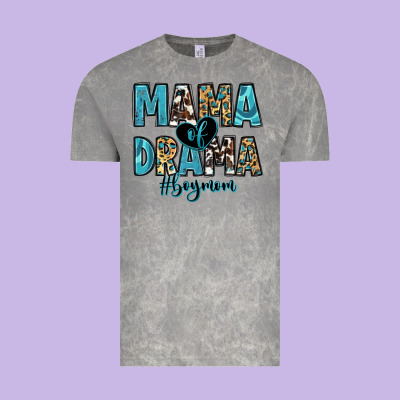 Mama Of Drama Boy Mom Vintage Tee Designed By Zillion Design Studio