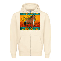 Sandshell western sunset galloping horse sunflower Zipper Hoodie - Artiststas
