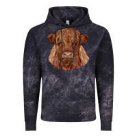 Cloud Black highland cow Vintage Hoodie - RanaPortraitStore