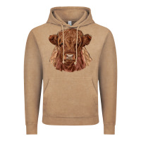 Vintage Coffee highland cow Vintage Hoodie - RanaPortraitStore