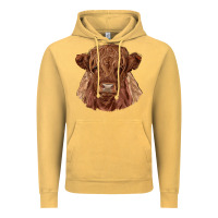 Vintage Mustard highland cow Vintage Hoodie - RanaPortraitStore