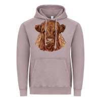 Vintage Zinc highland cow Vintage Hoodie - RanaPortraitStore