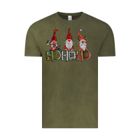 Vintage Olive ho ho. ho gnomes Vintage Tee - BarkalooDesign