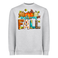 Heather Grey welcome fall Heavyweight Sweatshirt - Zillion Design Studio