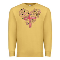 Antique Gold retro christian valentine Premium Sweatshirt - MaliasSmallBusiness