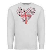 Dove Grey retro christian valentine Premium Sweatshirt - MaliasSmallBusiness