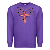 Purple retro christian valentine Premium Sweatshirt - MaliasSmallBusiness