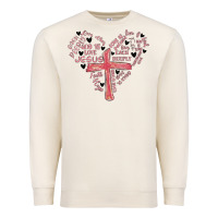 Sandshell retro christian valentine Premium Sweatshirt - MaliasSmallBusiness