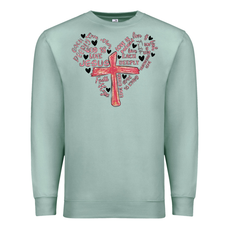 Retro Christian Valentine Premium Sweatshirt by MaliasSmallBusiness | Teevron