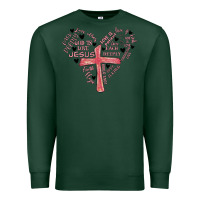 Sports Green retro christian valentine Premium Sweatshirt - MaliasSmallBusiness