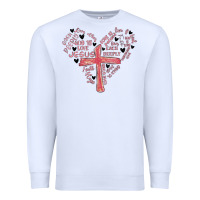 White retro christian valentine Premium Sweatshirt - MaliasSmallBusiness