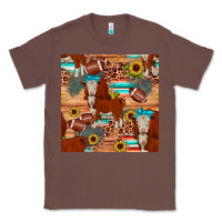 Chestnut football hereford sunflower seamless pattern Classic Tee - JahusDesignShop