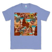 Colony Blue football hereford sunflower seamless pattern Classic Tee - JahusDesignShop