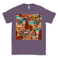Lavender football hereford sunflower seamless pattern Classic Tee - JahusDesignShop