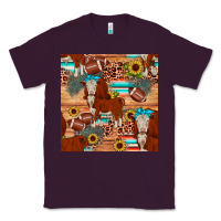 Plum football hereford sunflower seamless pattern Classic Tee - JahusDesignShop