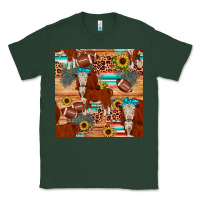 Sports Green football hereford sunflower seamless pattern Classic Tee - JahusDesignShop