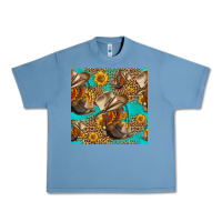 Pebble Blue western boots and hat seamless pattern Urban Heavy Tee - HRA Design Shop