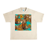 Sandshell western boots and hat seamless pattern Urban Heavy Tee - HRA Design Shop