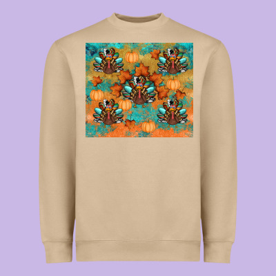 Thanksgiving Turkey Fall Heavyweight Sweatshirt Designed By Ranaportraitstore