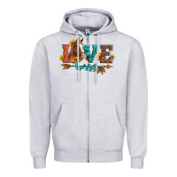 Heather Grey love horses  leather turquoise leopard Zipper Hoodie - Artiststas