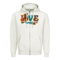 Oatmeal Heather love horses  leather turquoise leopard Zipper Hoodie - Artiststas