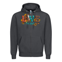 Smoke love horses  leather turquoise leopard Zipper Hoodie - Artiststas