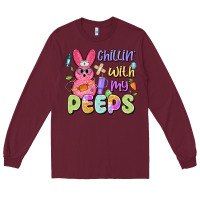 Burgundy chillin' with my peeps Long Sleeve Tee - Artiststas