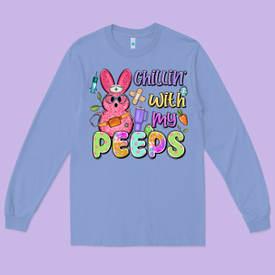 Chillin' With My Peeps Long Sleeve Tee Designed By Artiststas