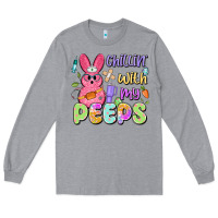 Heather Grey chillin' with my peeps Long Sleeve Tee - Artiststas