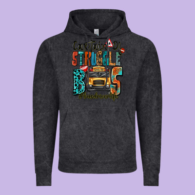 Captain Of Struggle Bus Busdriver Life Vintage Hoodie Designed By Texasbilliewilder