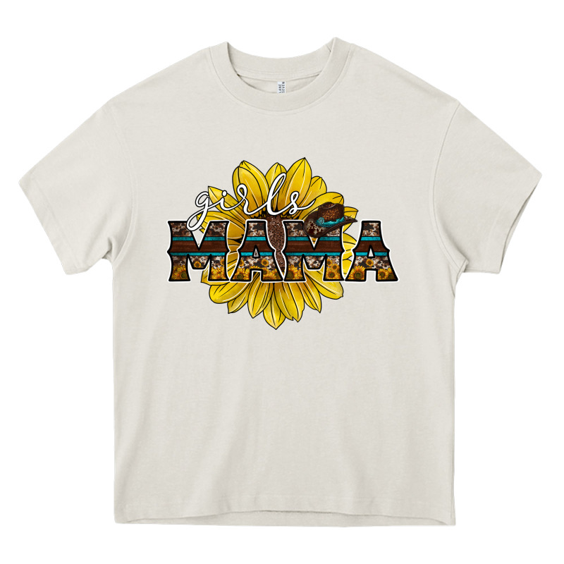 Girls Mama Sunflower Heavy Core Tee by RacoonDesign | Teevron