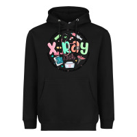 Black x ray tech Heavyweight Hoodie - MaliasSmallBusiness