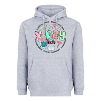 Heather Grey x ray tech Heavyweight Hoodie - MaliasSmallBusiness