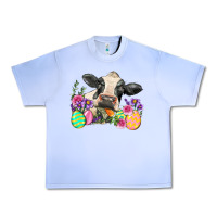 Grape Ice Happy Easter Cow Easter Day Urban Heavy Tee - Neo Western