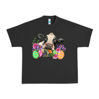 Pigment Black Happy Easter Cow Easter Day Urban Heavy Tee - Neo Western