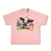 Salmon Happy Easter Cow Easter Day Urban Heavy Tee - Neo Western