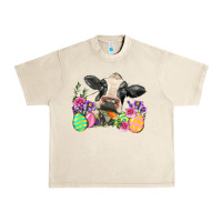 Sandshell Happy Easter Cow Easter Day Urban Heavy Tee - Neo Western