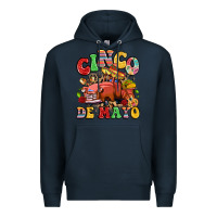 Navy cinco de mayo truck Premium Hoodie - LillyAllenDesigns