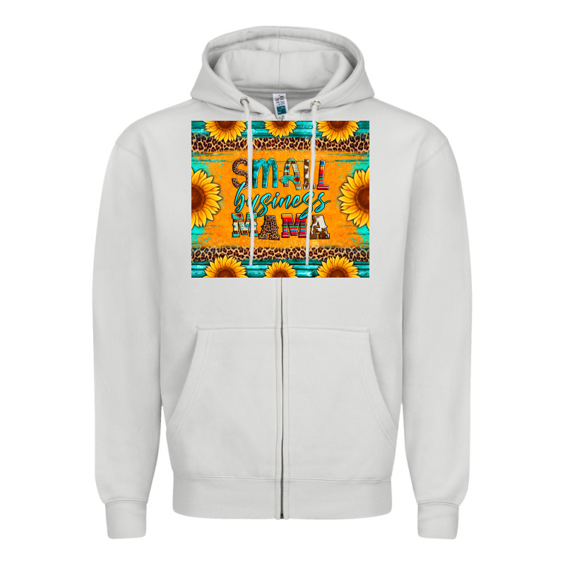 Small Business Mama Leopard Turquoise Aztec Serape Cowhide Sunflowers Zipper Hoodie by Artiststas | Teevron