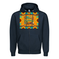 Navy small business mama leopard turquoise aztec serape cowhide sunflowers Zipper Hoodie - Artiststas